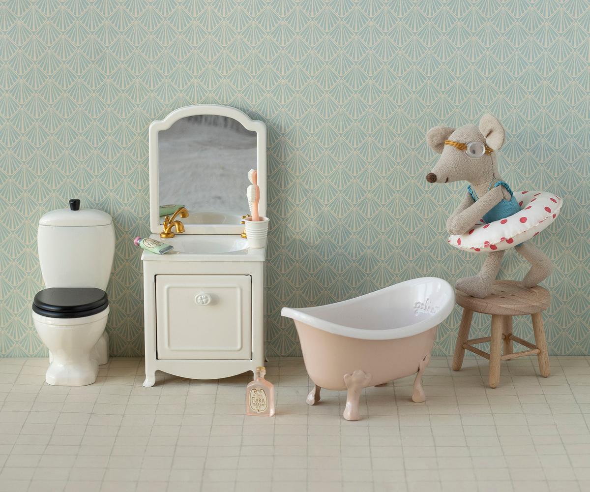 Maileg Badewanne Maus | Rose - Image 3