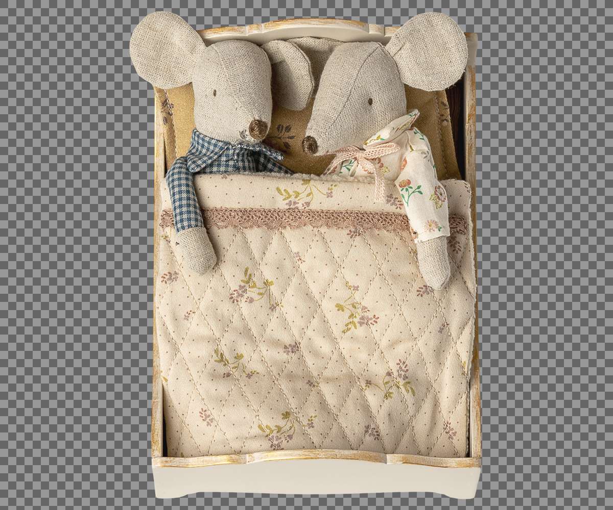 Maileg Bett Maus | Off White - Image 3
