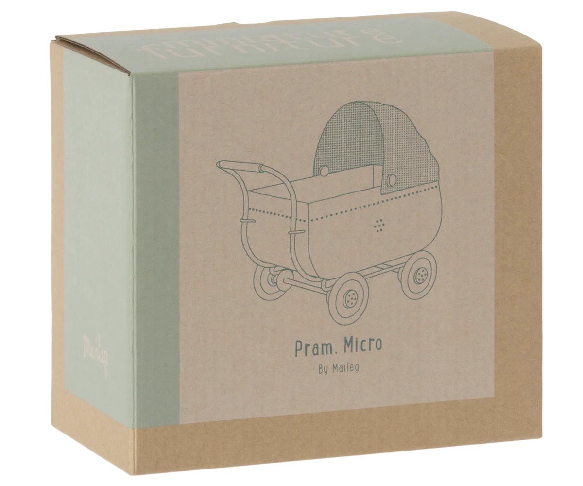 Maileg Puppenwagen Micro | Blau - Image 5
