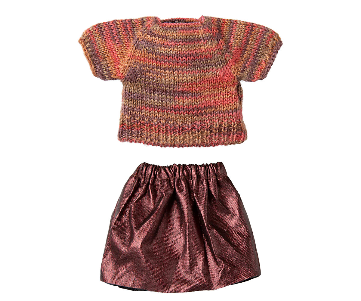 Maileg Rock und gestrickter Pullover, Mama Maus