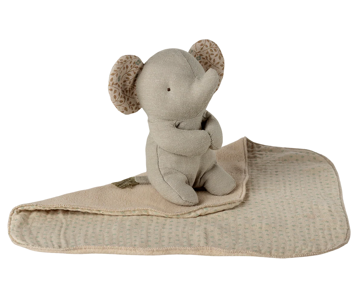 Maileg Kuscheltuch Lullababy Friends Elefant Mini | Iron Grey