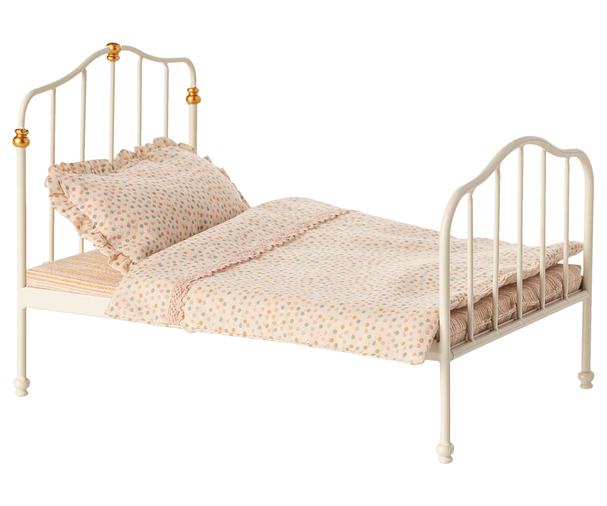Maileg Vintage-Bett Maus | Off White