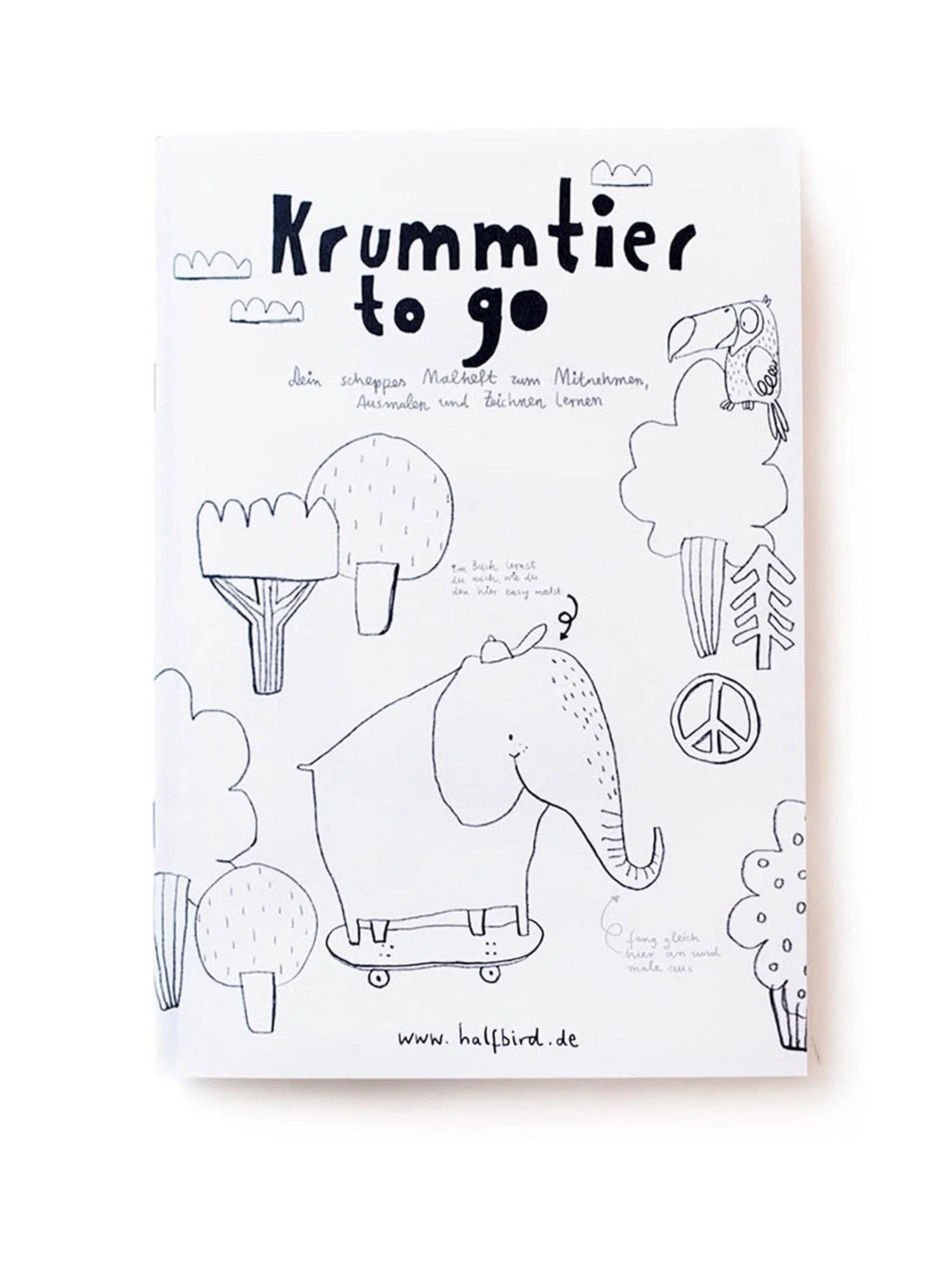 Halfbird Malheft "Krummtier to go"