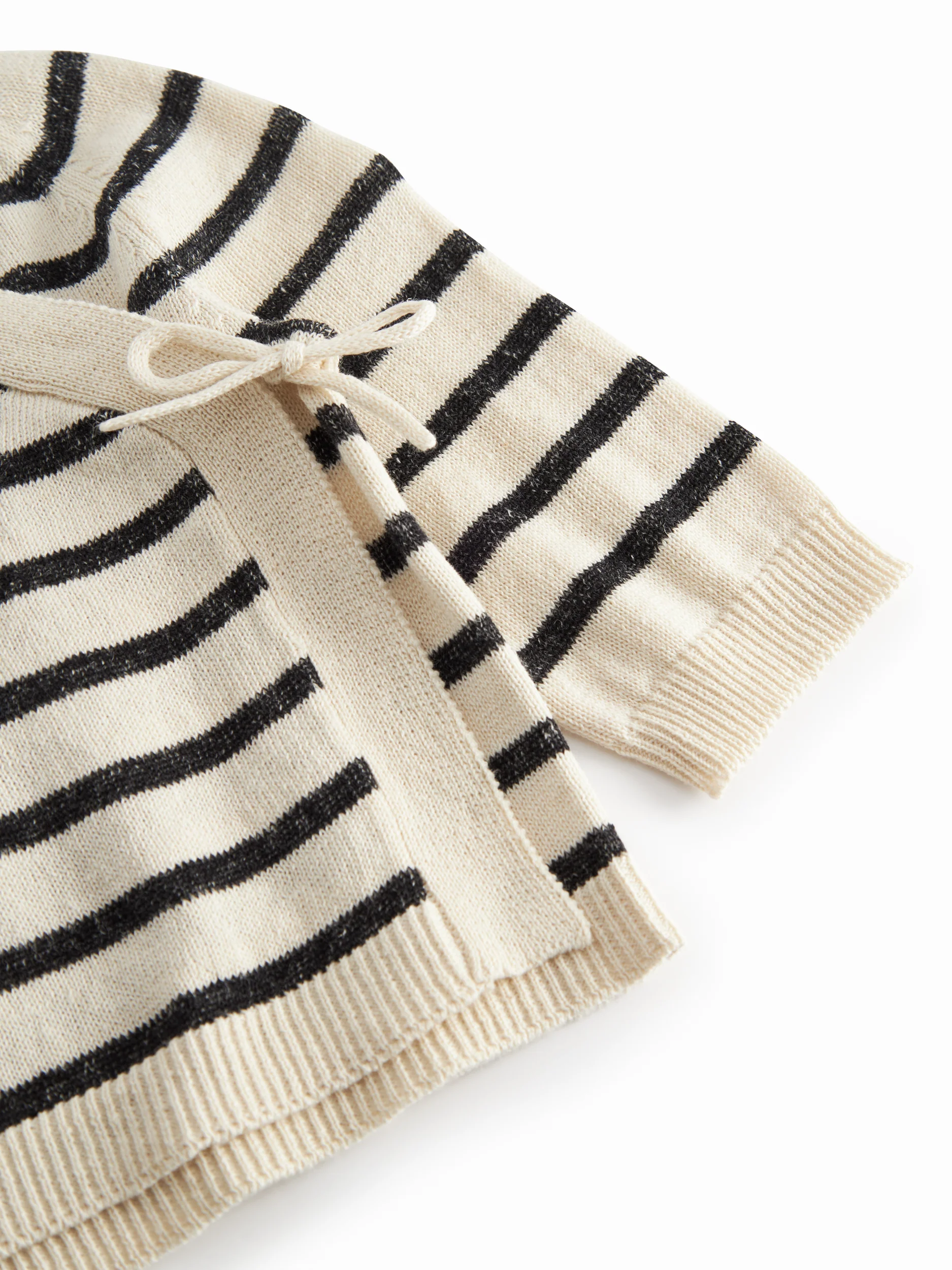 MarMar Copenhagen Wickel-Cardigan "Tanea" | Off White Stripe - Image 5