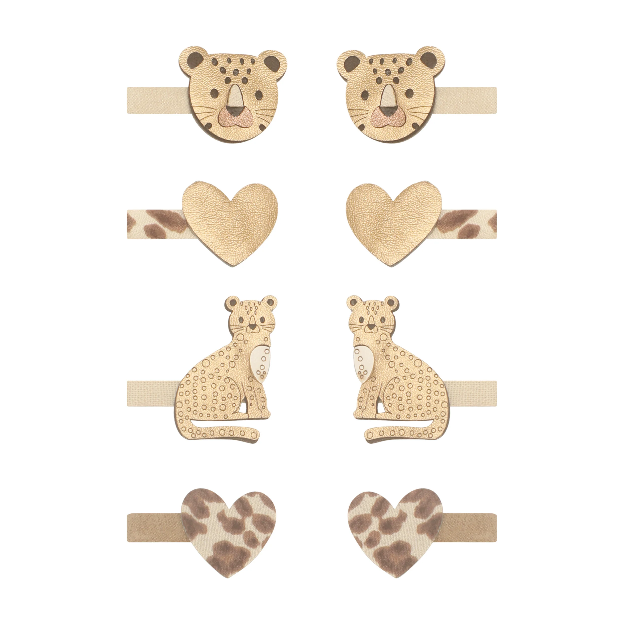 Mimi & Lula Mini Haar-Clips "Larry Leopard"