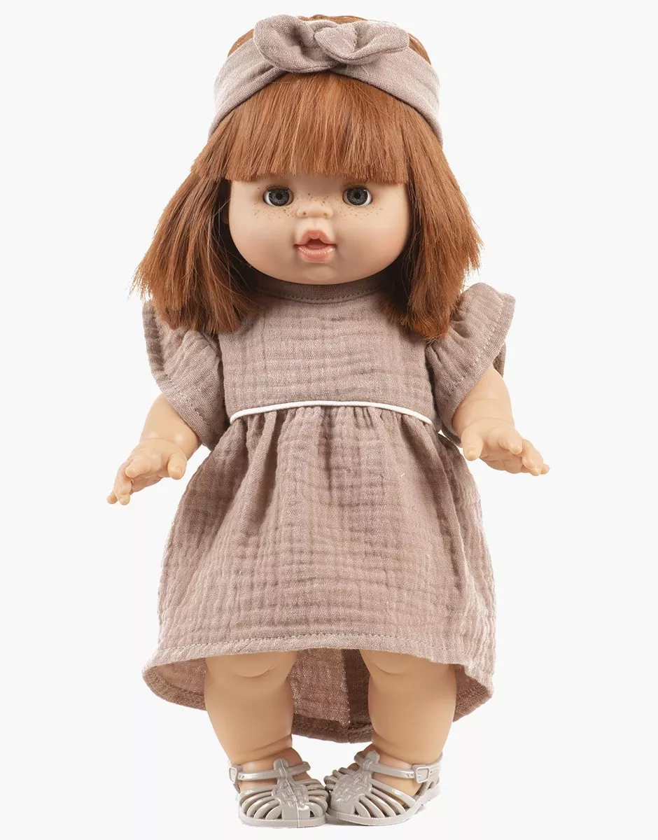Minikane Puppen-Kleid "Daisy" mit Stirnband | Mokka - Image 2