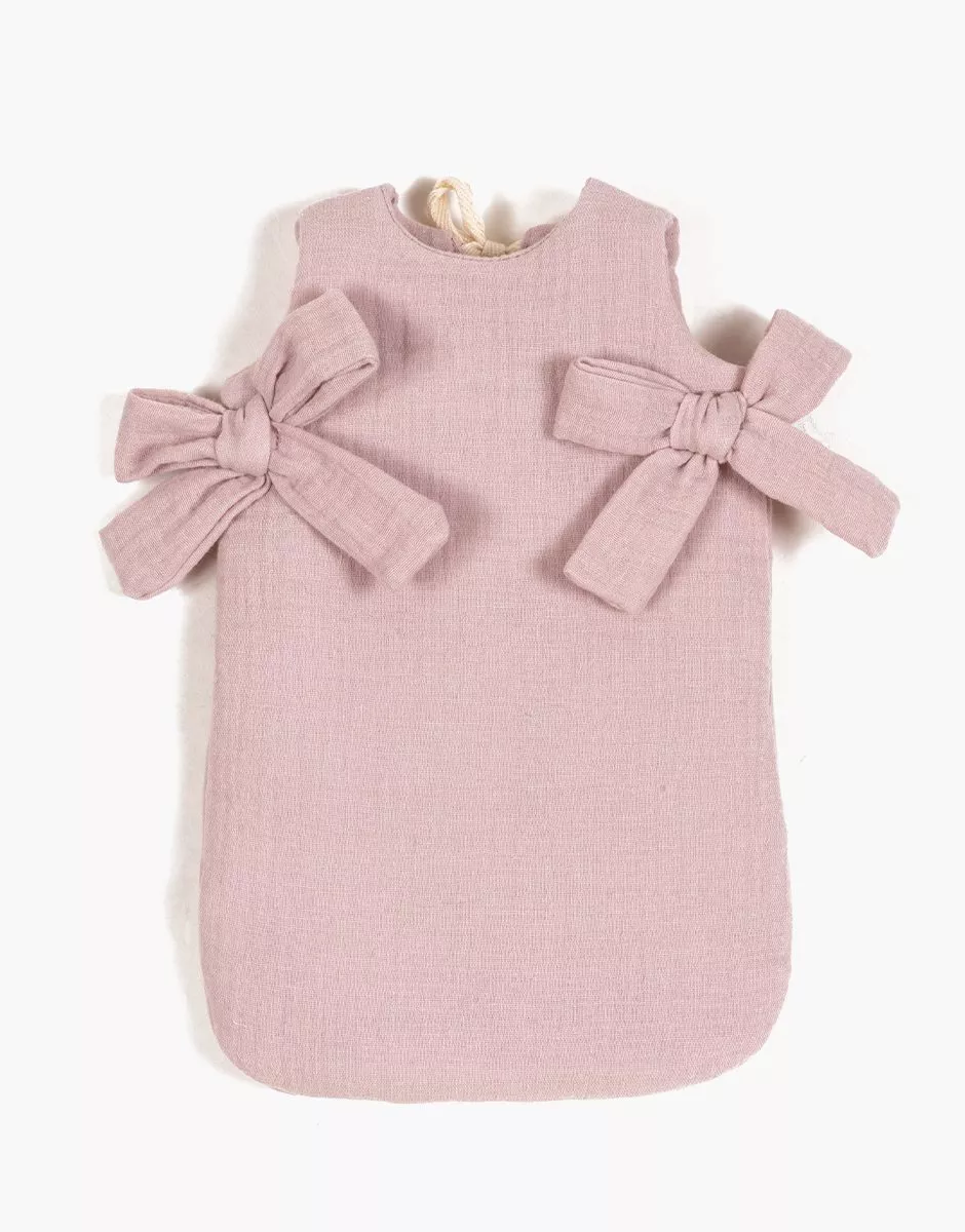 Minikane Puppen-Schlafsack mit Schleife | Orchidee