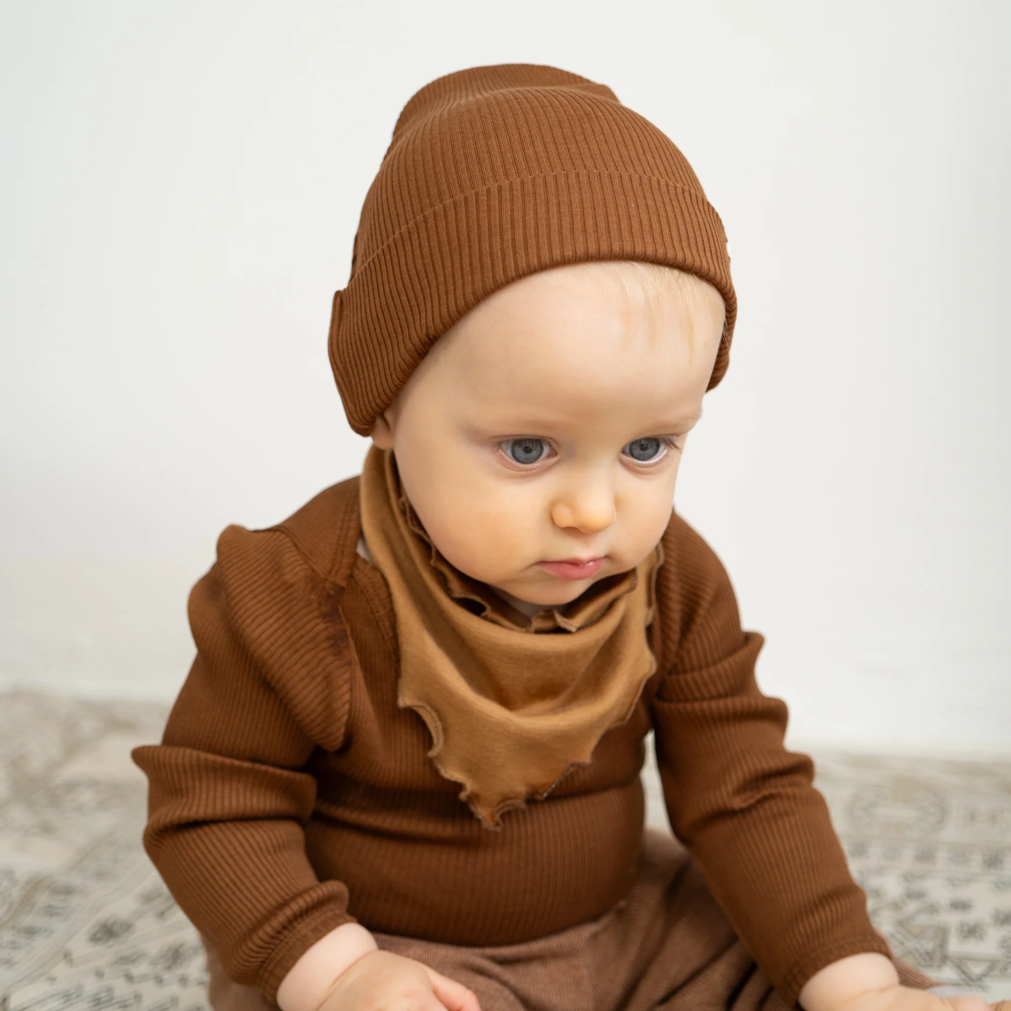 minimalisma Bandana Lätzchen "Abib" Merino | Golden Wheat - Image 3
