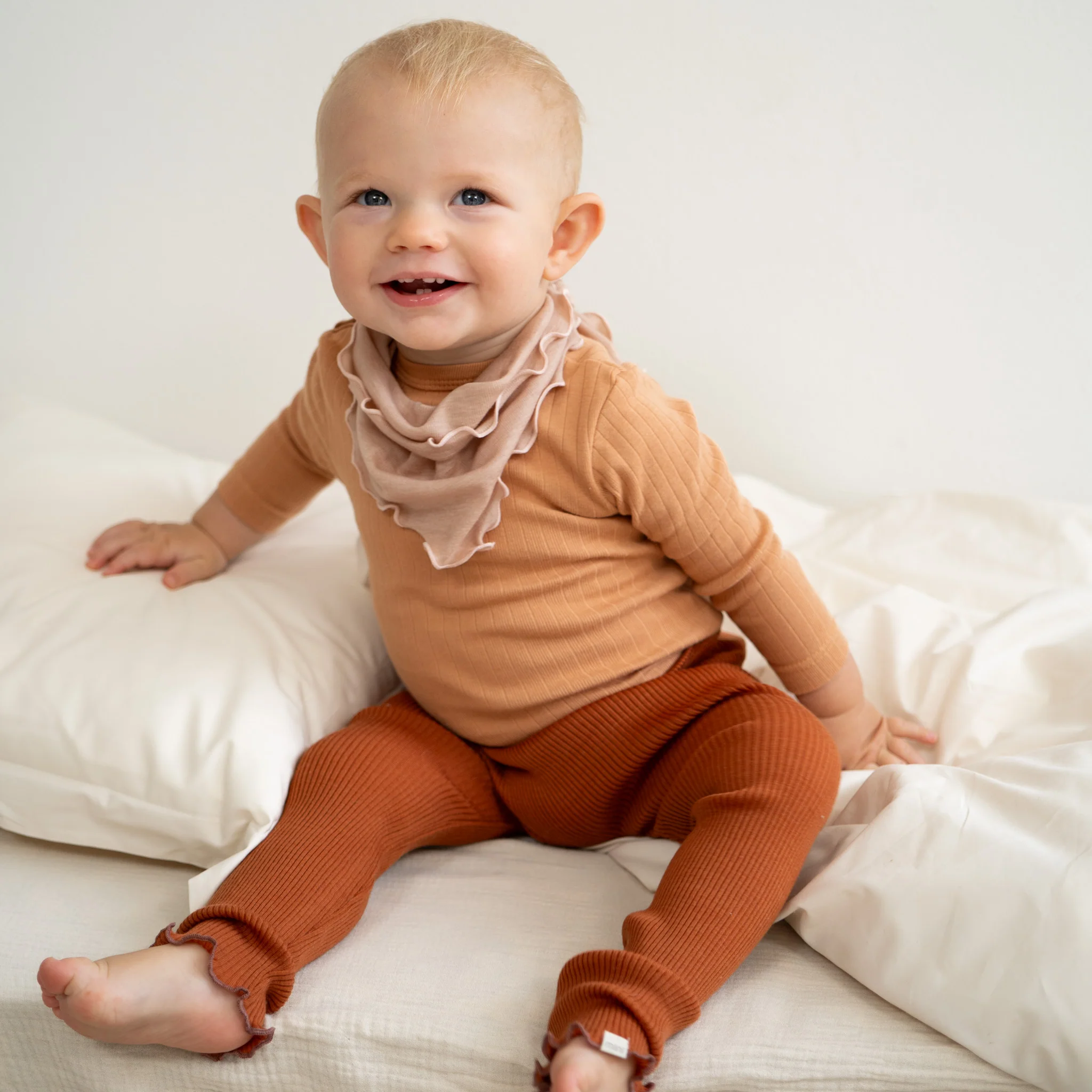 minimalisma Bandana Lätzchen "Teddy" Wolle-Seide | Rose Blush - Image 2