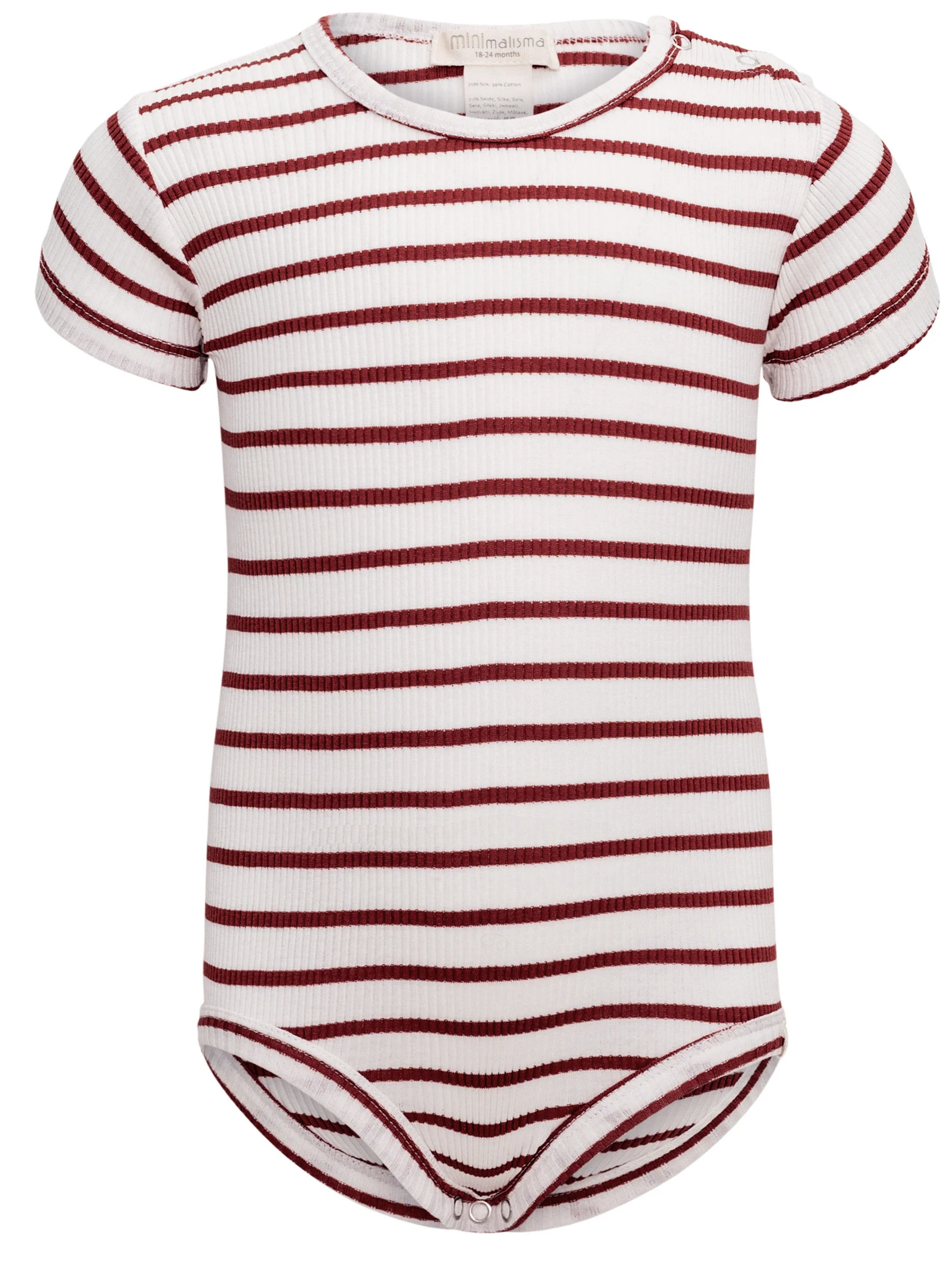 minimalisma Body Seide-Baumwolle "Buddy" Hibiscus Stripes