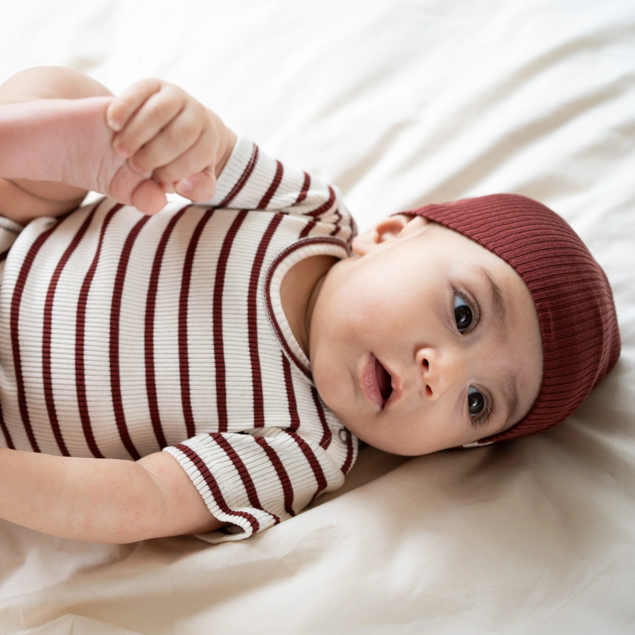 minimalisma Body Seide-Baumwolle "Buddy" Hibiscus Stripes - Image 4