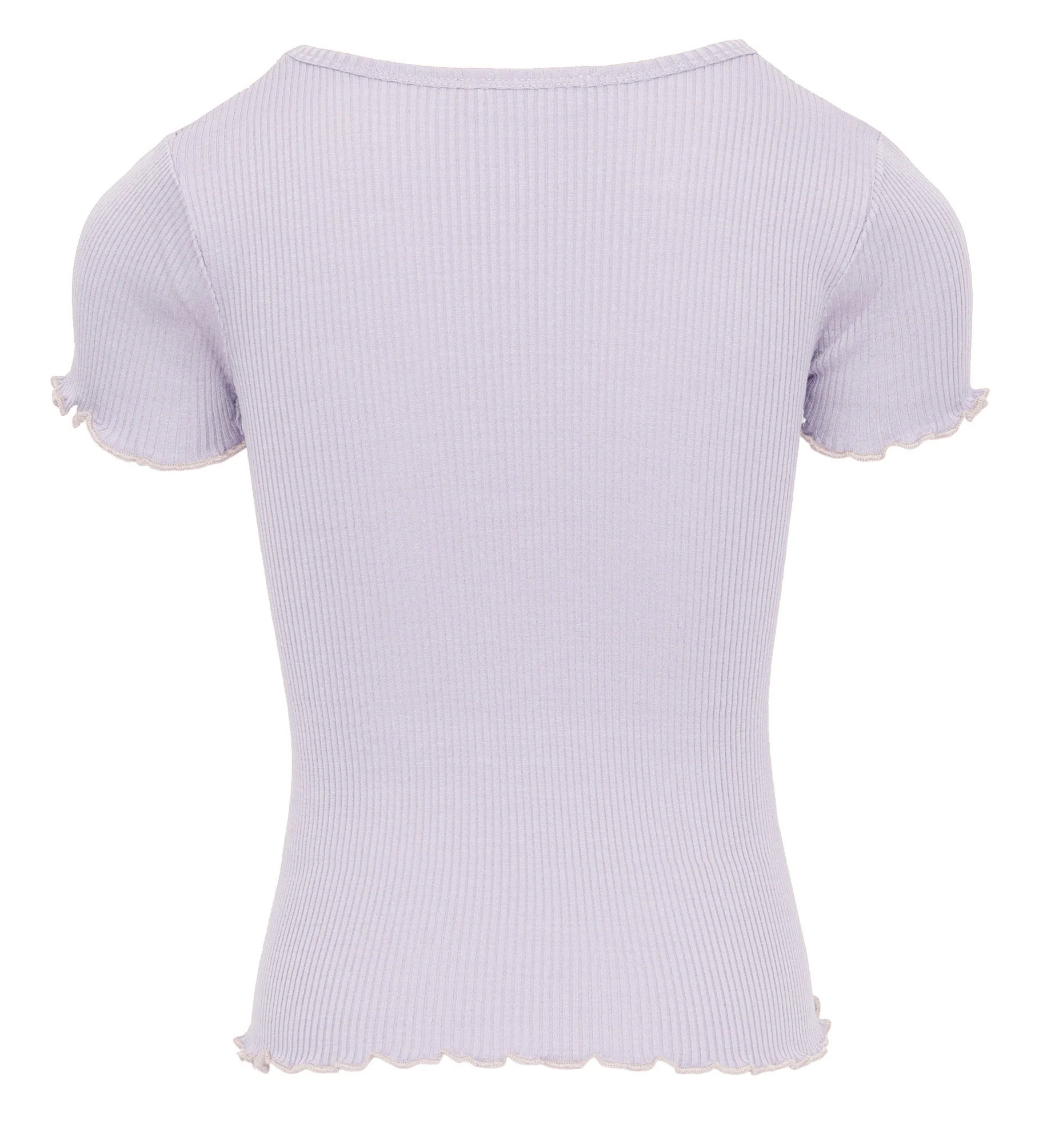minimalisma Kurzarmshirt Seide 2-6Y "Blomst" Mauve mit Ecru - Image 3