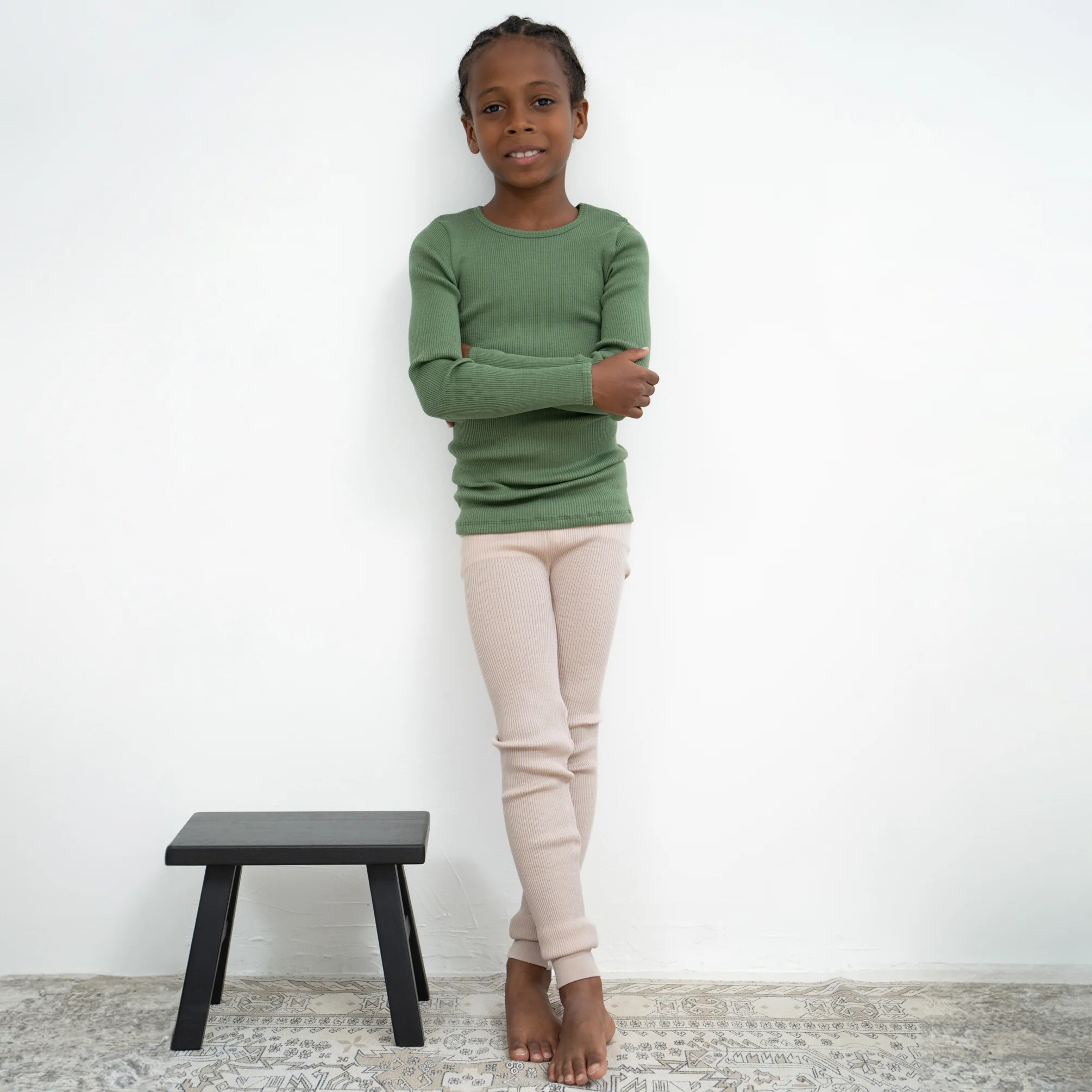 minimalisma Langarmshirt Merino "Atlantic" | Greenery - Image 2