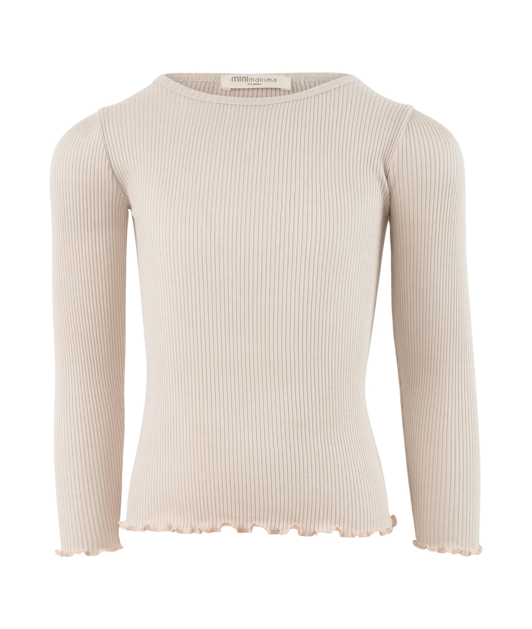 minimalisma Langarmshirt Seide 2-6Y "Bergen" Ecru mit Sweet Rose