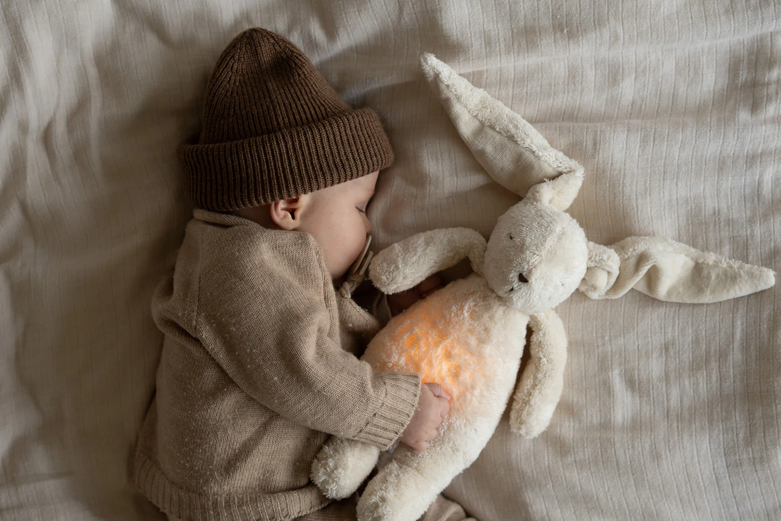 Moonie Hase mit Licht 2.0 "Organic Humming Bunny" | Sand - Image 3