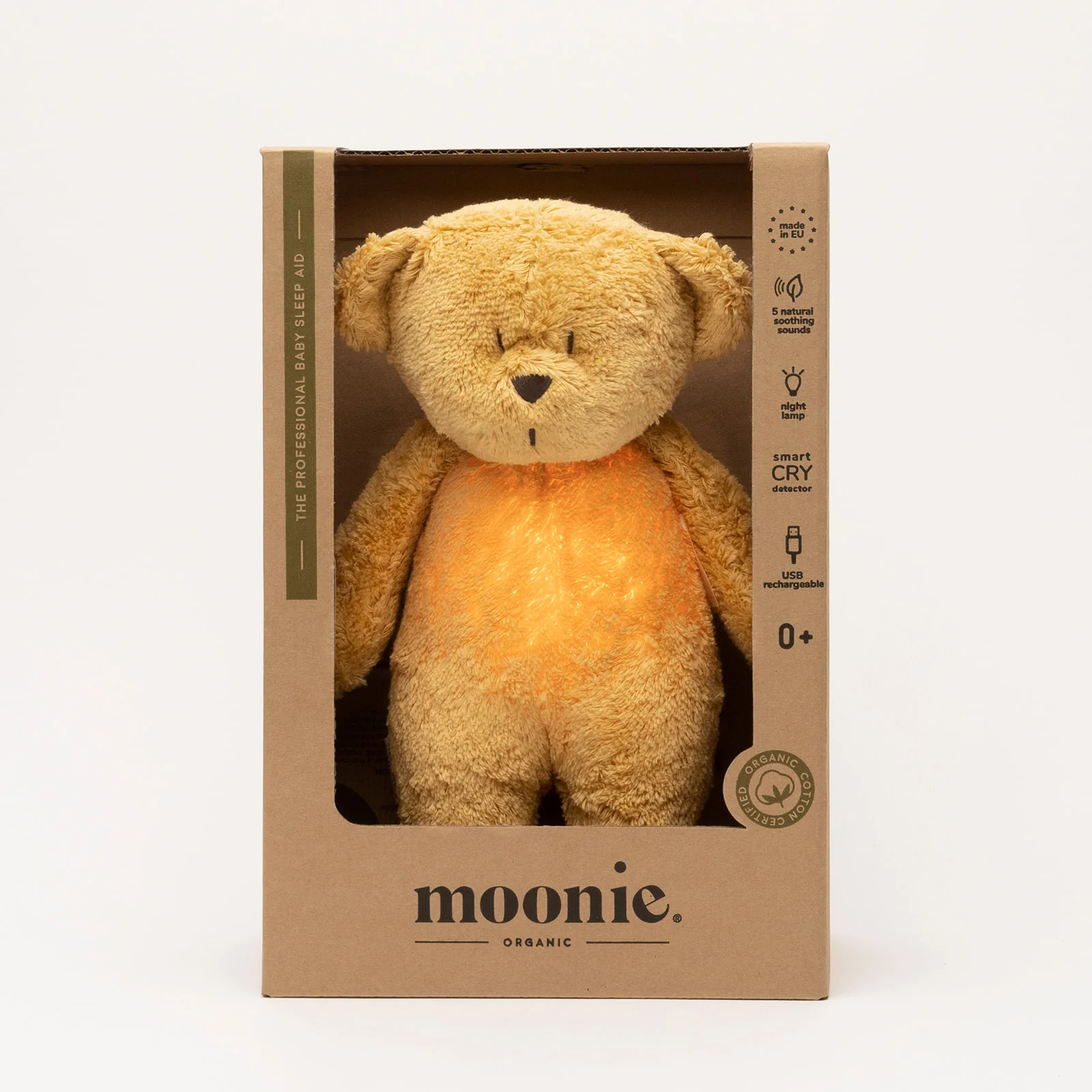 Moonie Teddybär mit Licht 2.0 "Organic Humming Bear" | Honey - Image 3