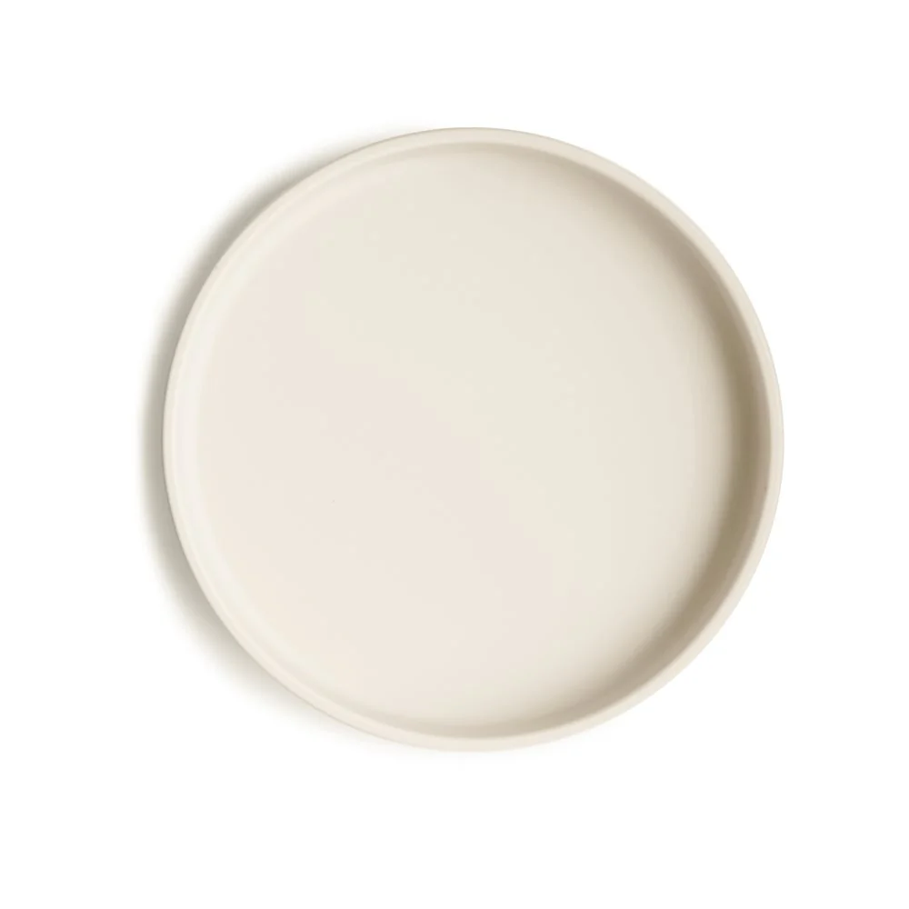 Mushie Silikon Teller "Classic" mit Saugnapf | Ivory