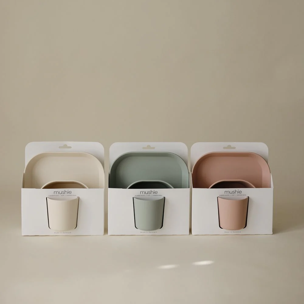 Mushie Geschirrset “Square“ | Sage - Image 2