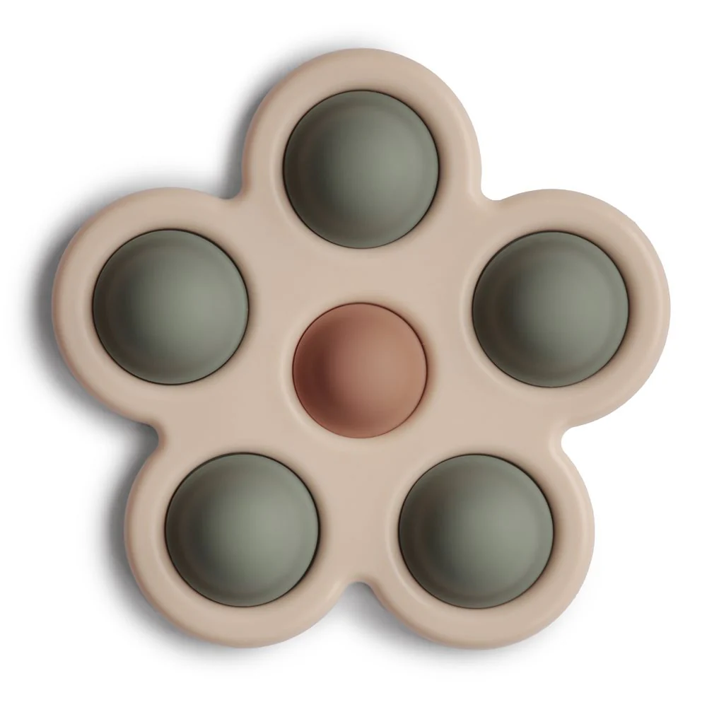 Mushie Blumen Babyspielzeug | Dried Thyme/Natural/Shifting Sand