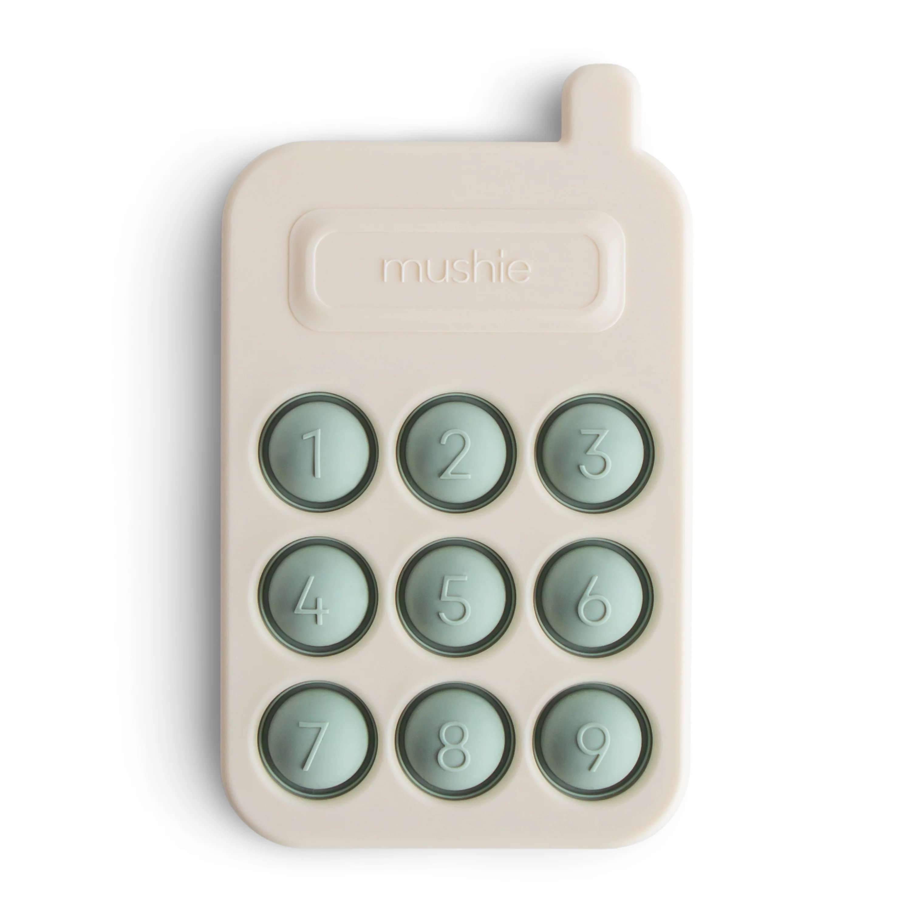 Mushie Phone Press Spielzeug | Cambridge Blue