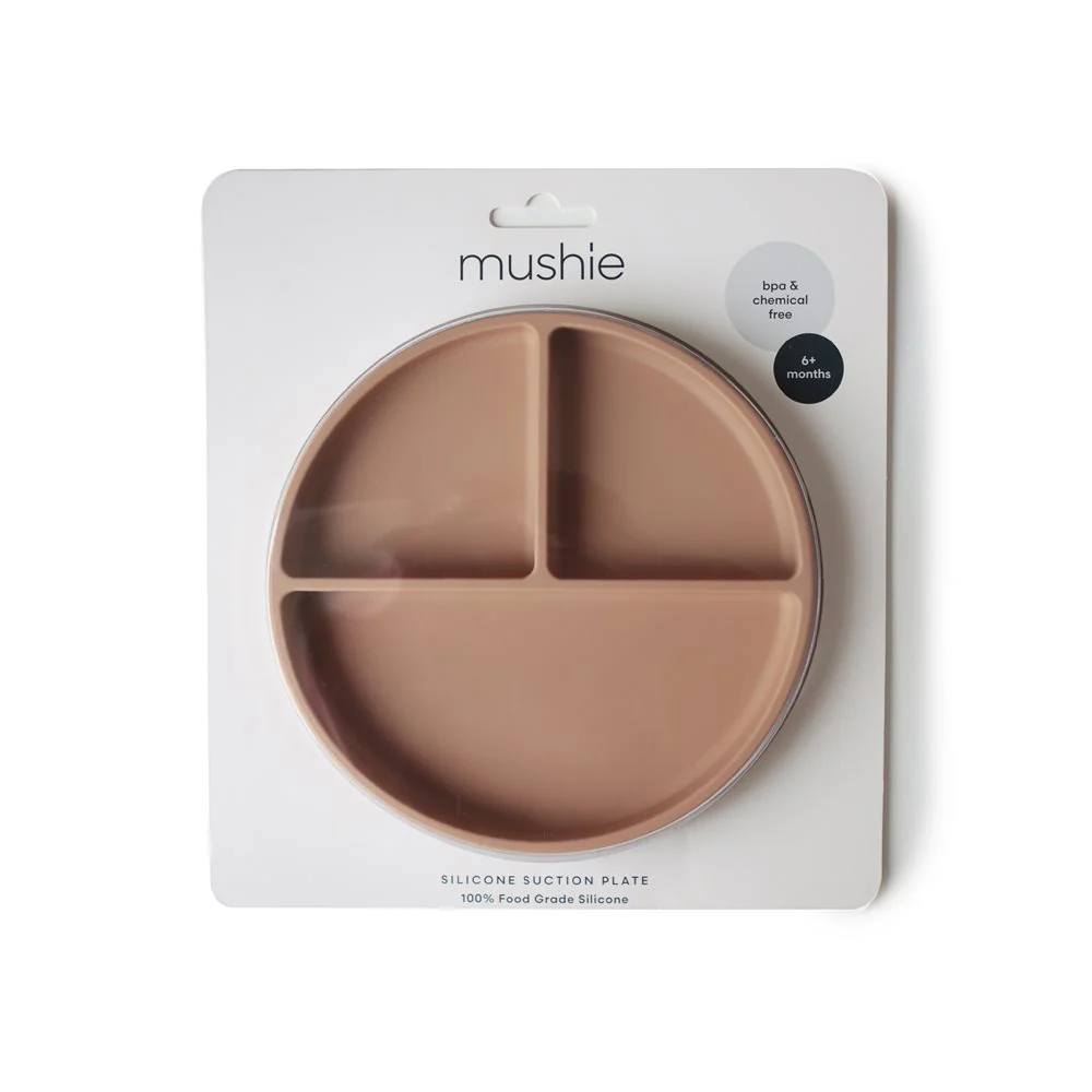 Mushie Silikon Teller mit Saugnapf | Soft Lilac - Image 4