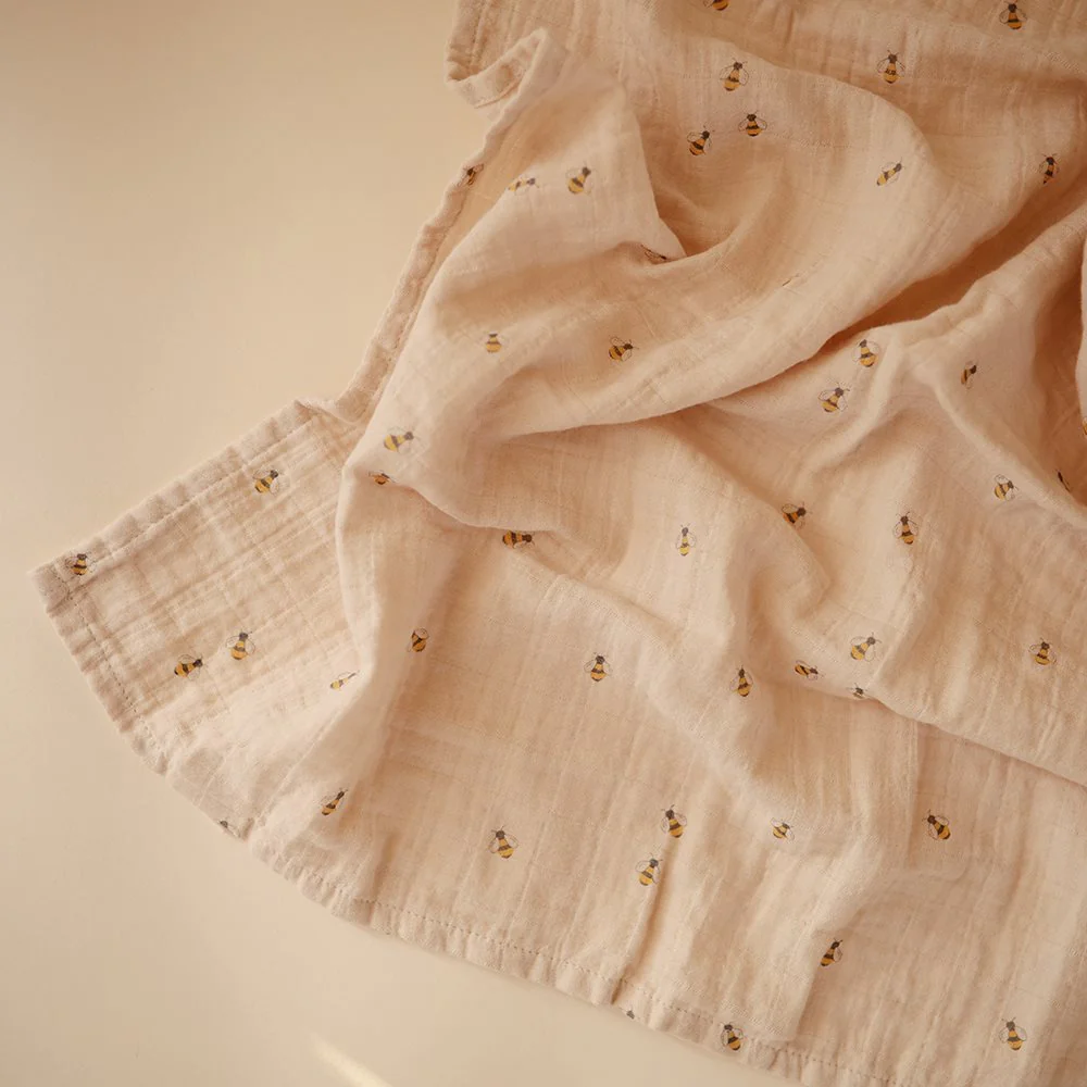 Mushie Swaddle | Bees - Image 2