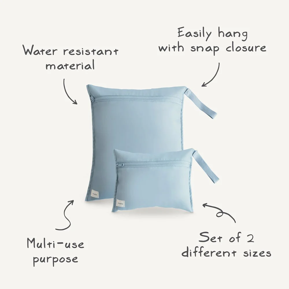 Mushie Wet Bag 2-er Set | Fog - Image 8