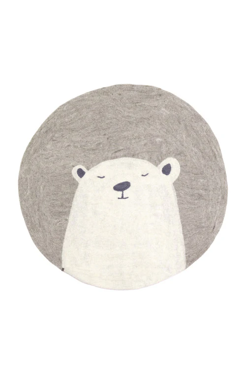 Muskhane Teppich "Pasu Grizzly" Heller Stein