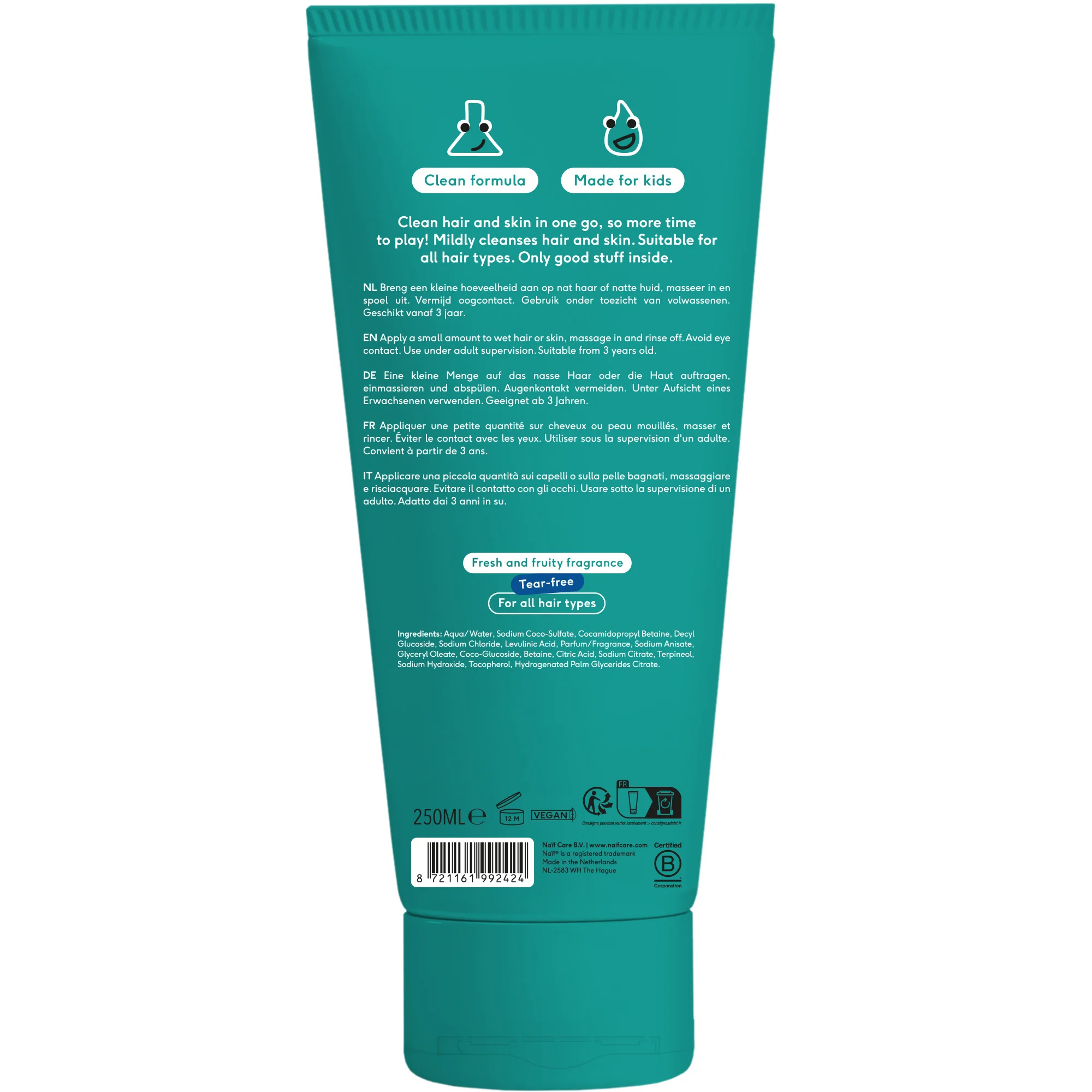 Naïf Kids Shampoo & Body Wash | 250ml - Image 5