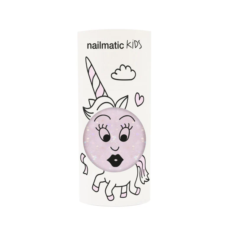Nailmatic Kindernagellack "Polly" | Transparent Pink Glitter