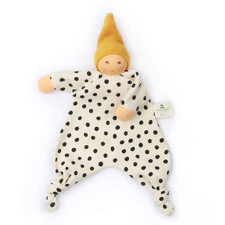 Nanchen Natur Kuscheltuch "Pünktchen Goldgelb"