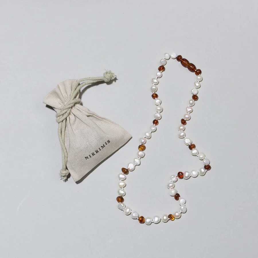 Nirrimis Bernsteinkette "Pearly Caramel" Adult - Image 2