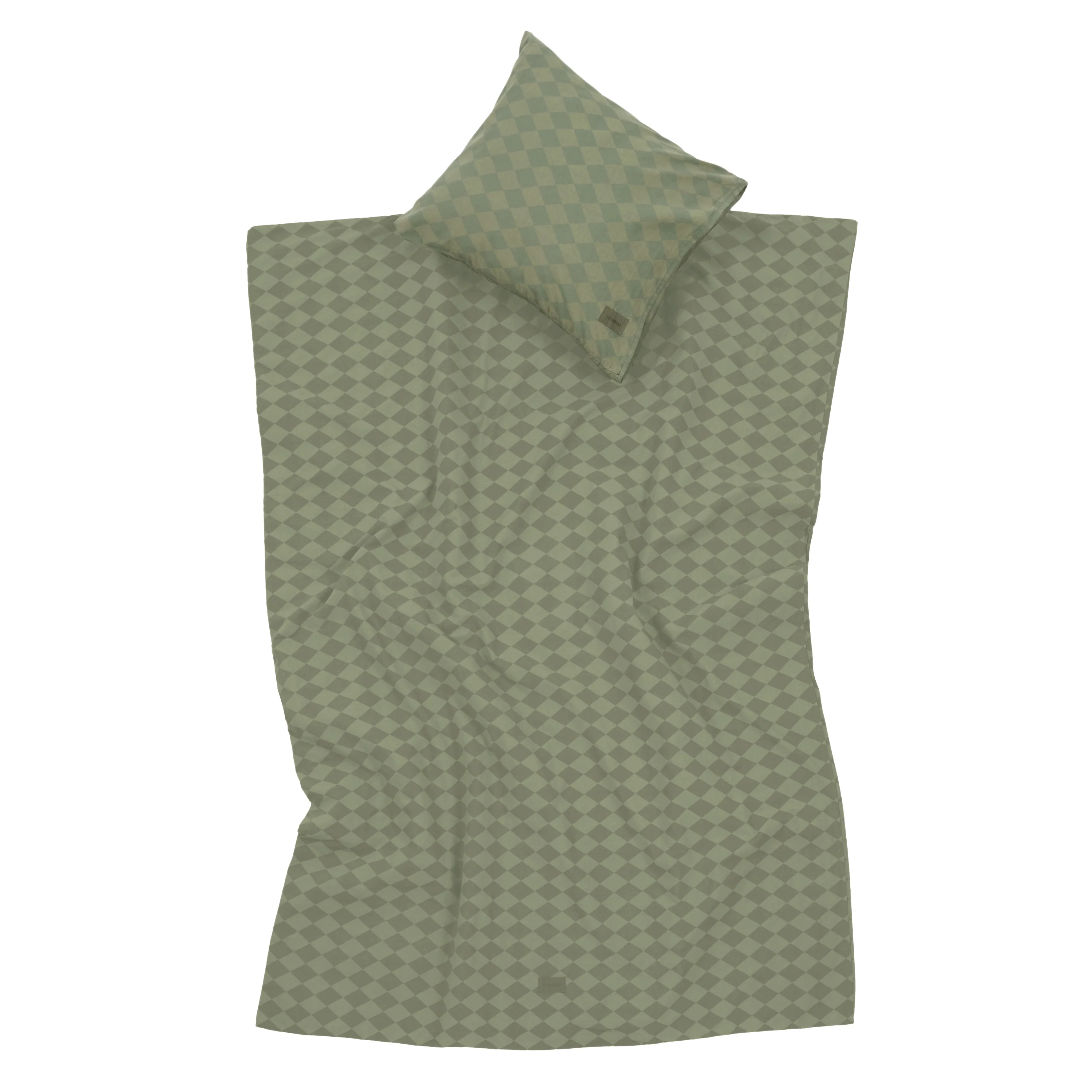 Nobodinoz Bettwäsche Junior 100x140 Green Harlequin - Image 2