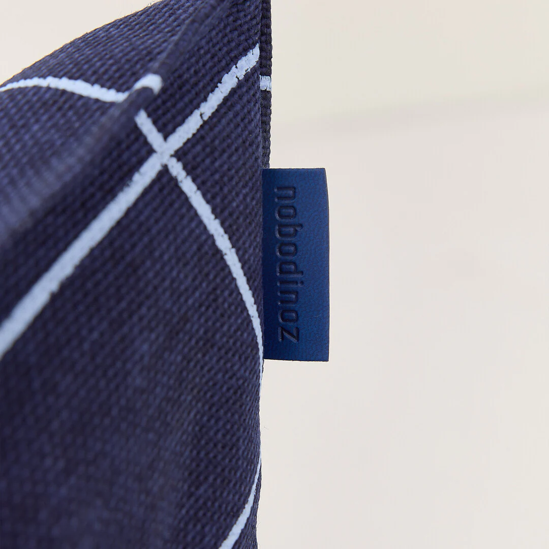 Nobodinoz Sitzsack-Sessel Vibes 68x60x40 | Navyblau Gitter - Image 5