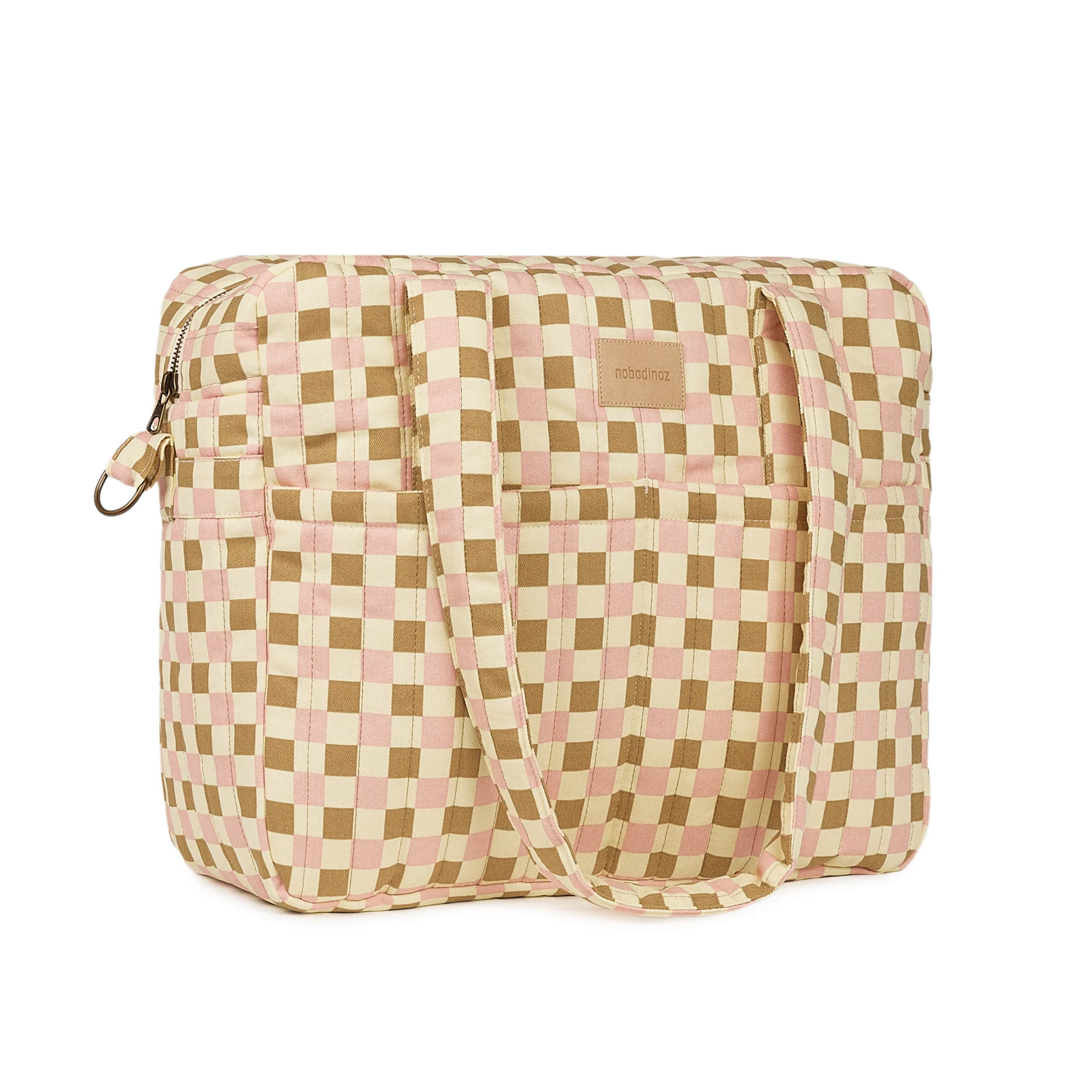 Nobodinoz Kinderwagentasche Hyde Park | Yellow-Pink Mosaik