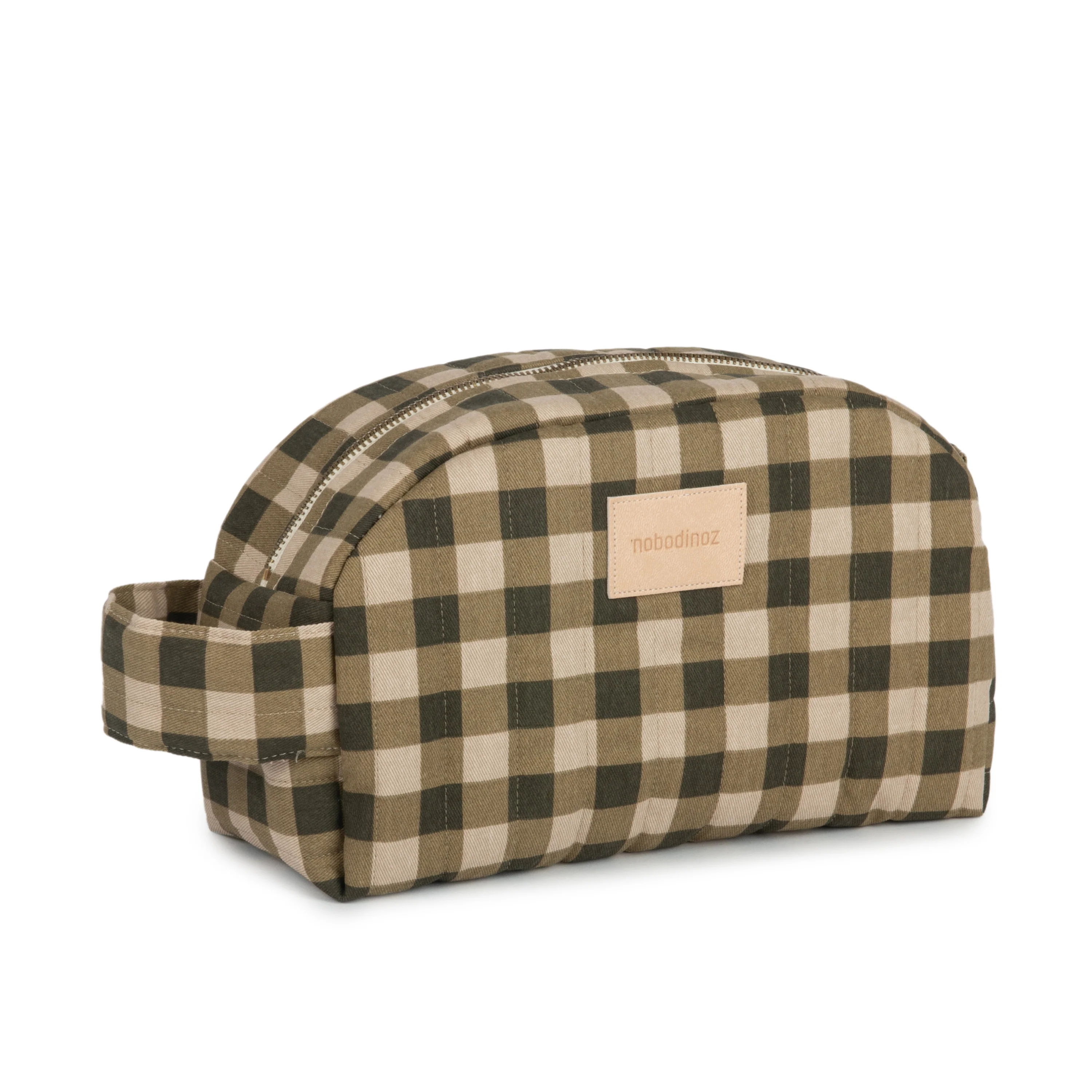 Nobodinoz Kosmetiktasche Hyde Park | Green Checks - Image 2