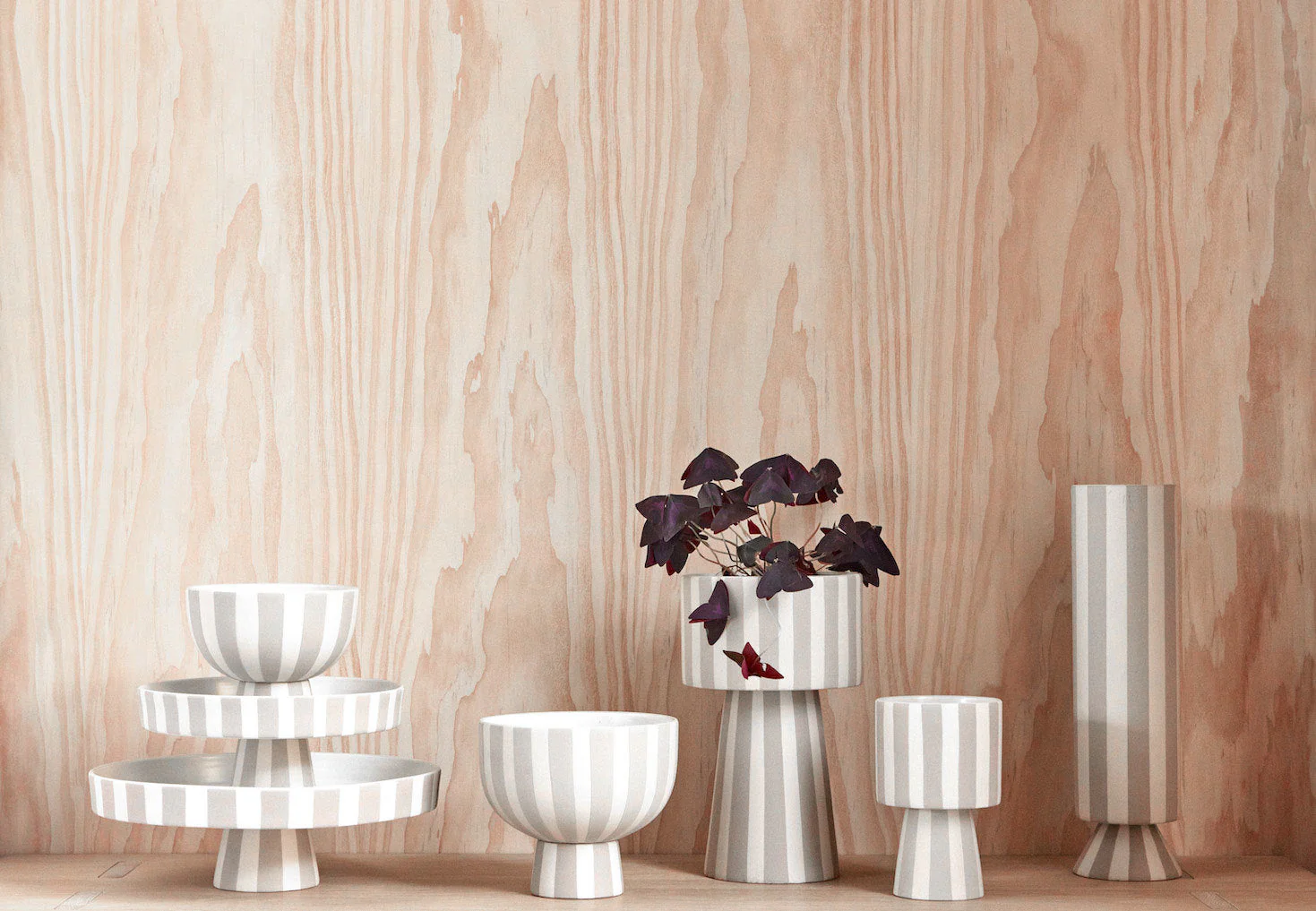 OYOY Dekoschale Toppu Bowl Large Grau/Weiss - Image 2