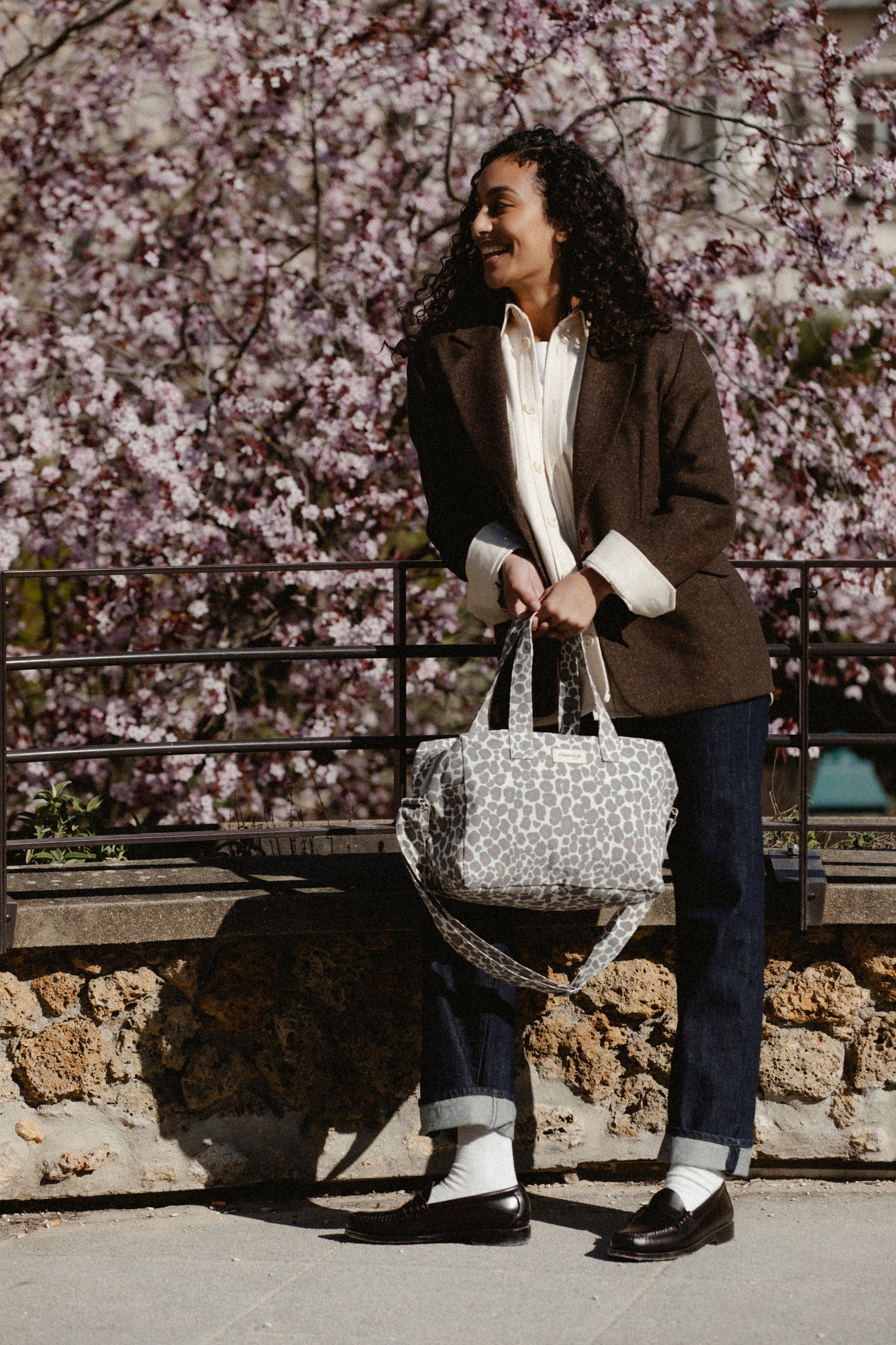 Rive Droite Wickeltasche Mini "Darcy" Leopard Grey - Image 2