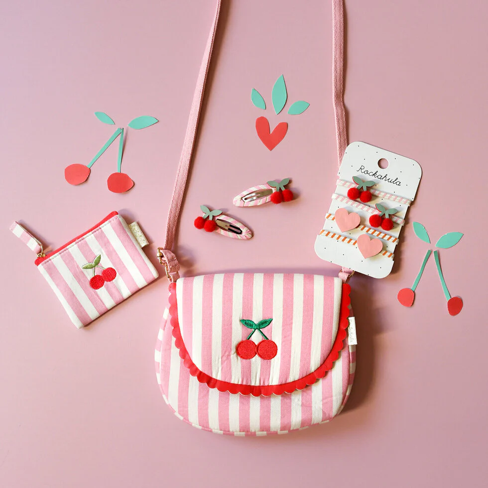 Rockahula Haar-Clips "Cherry Kiss Stripy" - Image 3