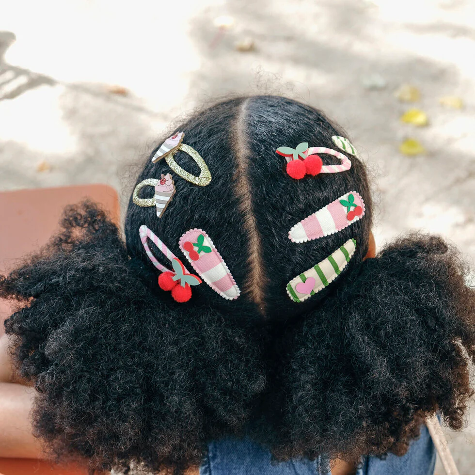 Rockahula Haar-Clips "Cherry Kiss Stripy" - Image 4