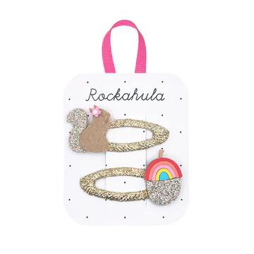 Rockahula Haarspangen - Squirrel and Rainbow Clips