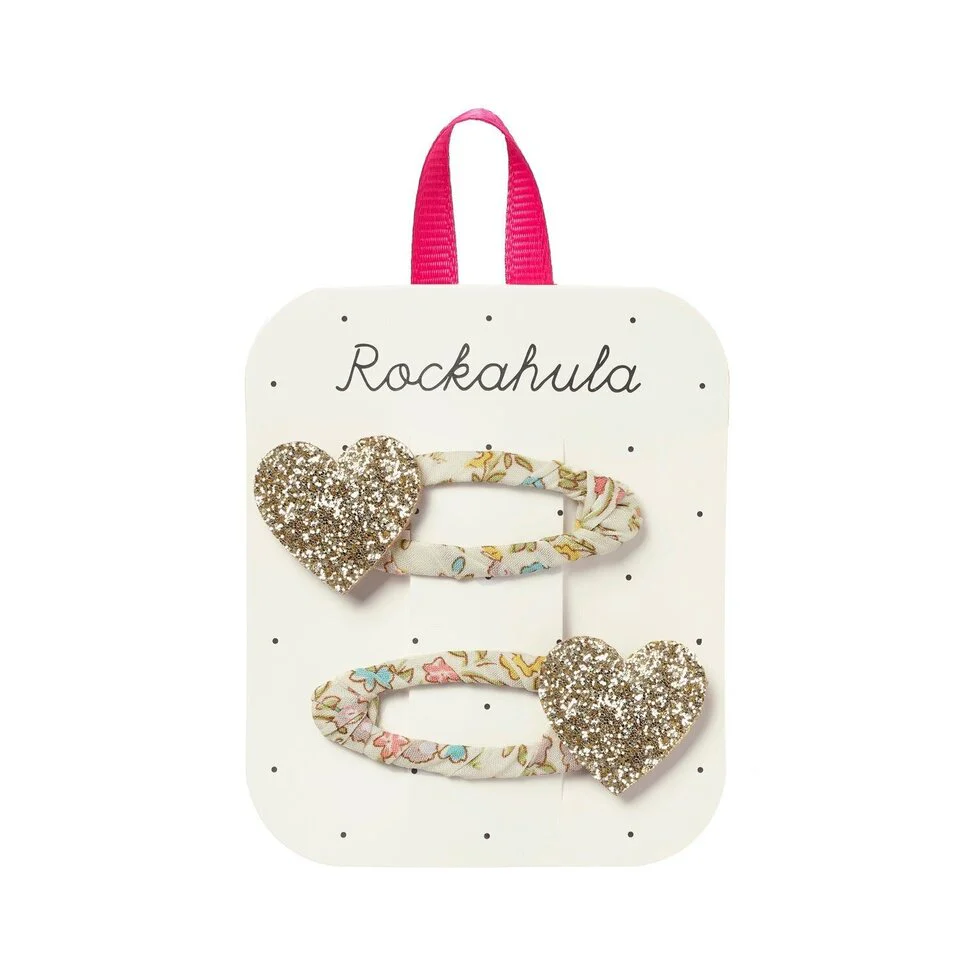 Rockahula Haar-Clips "Petal Glitter Heart"