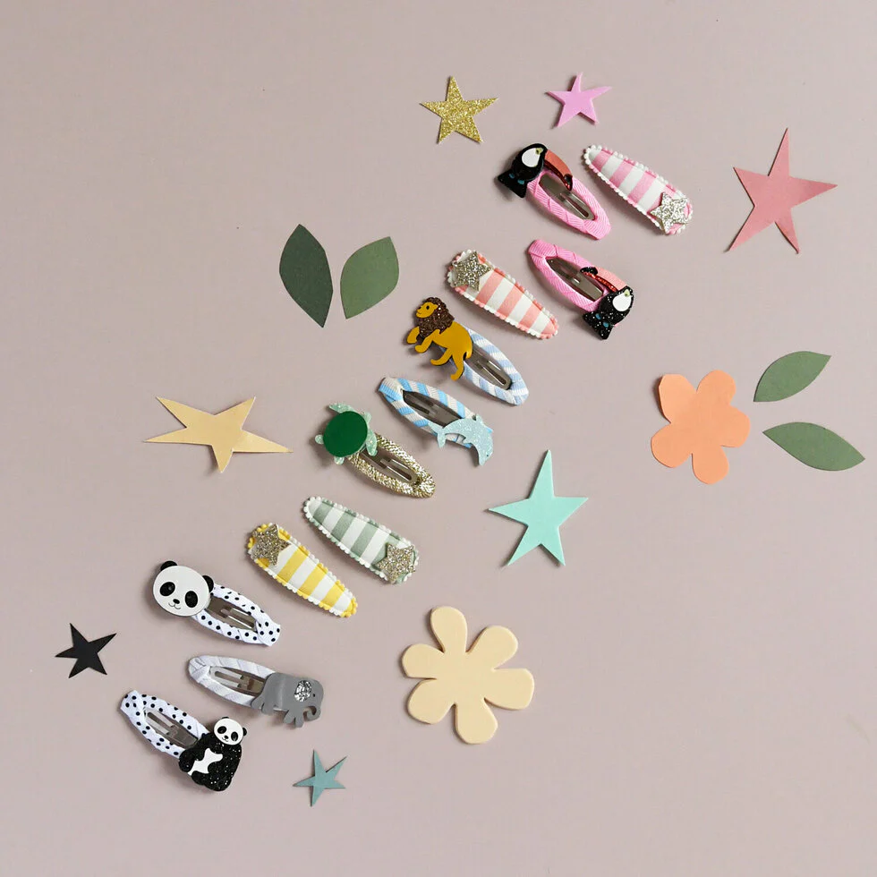Rockahula Haar-Clip Set "Stripy Star Fabric" - Image 2