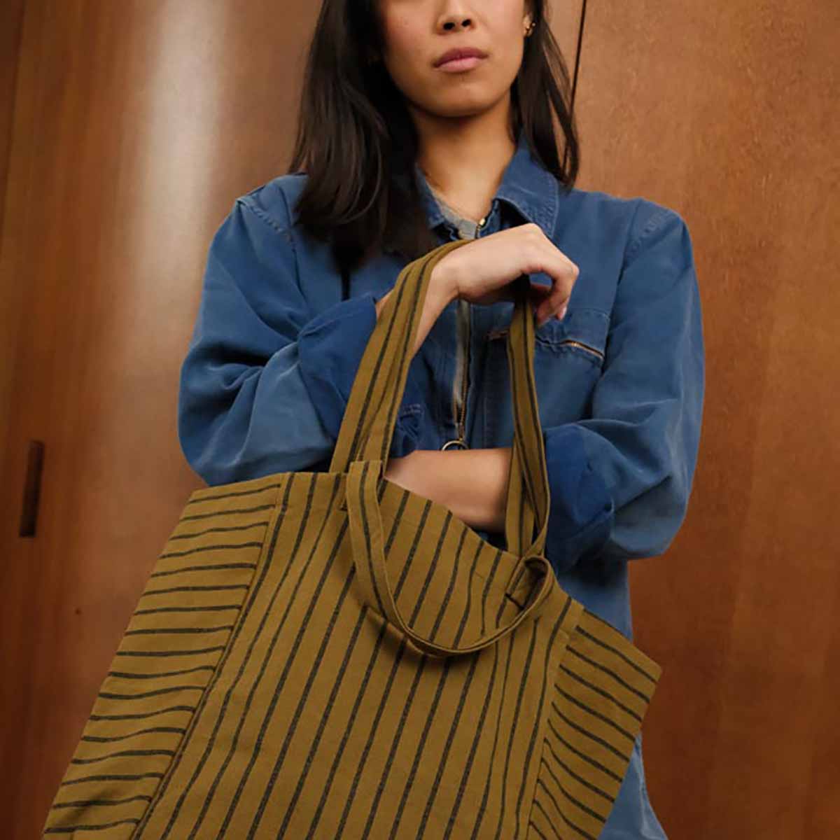 Rose in April Tasche "Elisabeth" | Leo Olive gestreift - Image 6