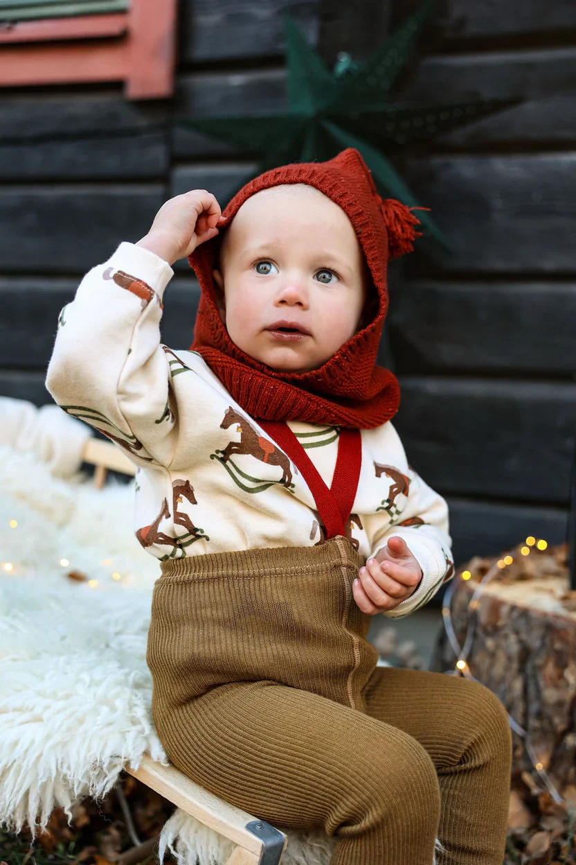Silly Silas Strumpfhose mit Träger | Acorn Brown - Maple Leaf - Image 2