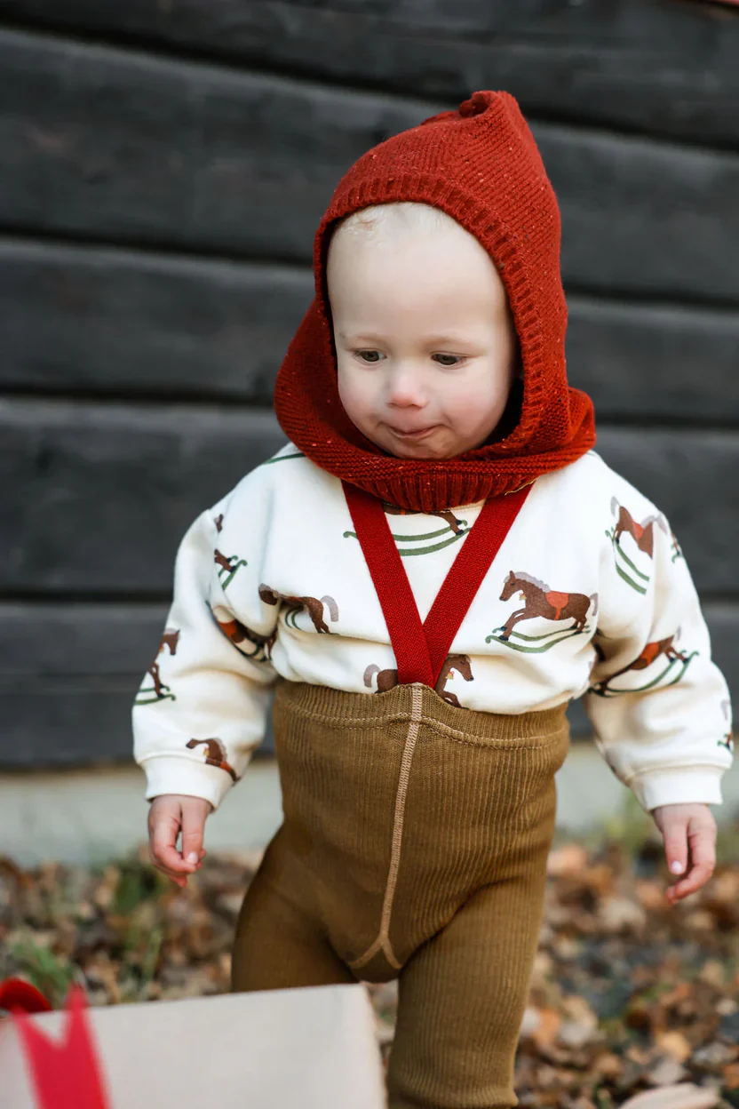 Silly Silas Strumpfhose mit Träger | Acorn Brown - Maple Leaf - Image 5
