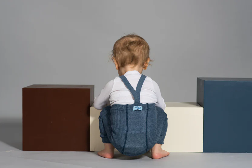 Silly Silas Fusslose Strumpfhose mit Träger | Steel Blue Blend - Image 3