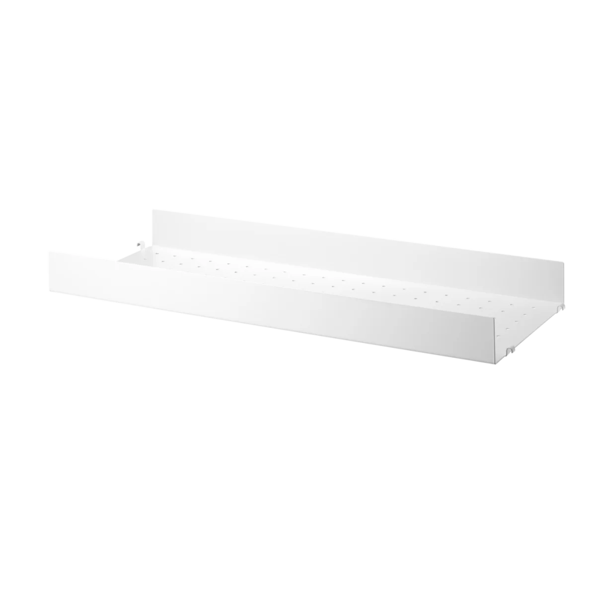 String Furniture Regalboden aus Metall mit hoher Kante "System" 78x30 cm | Weiss