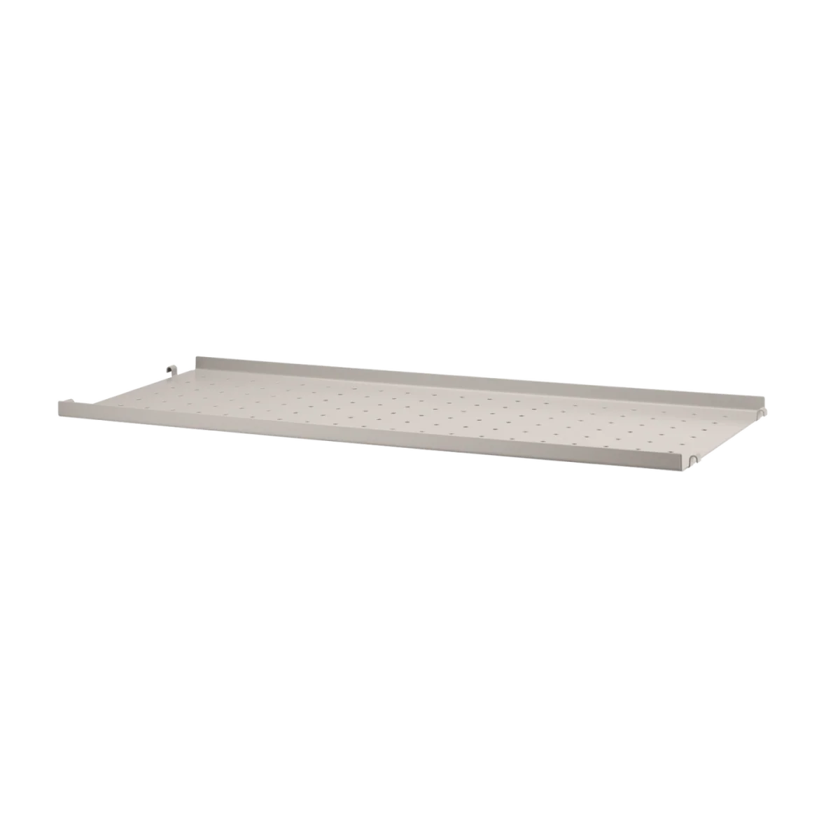 String Furniture Regalboden aus Metall mit niedriger Kante "System" 78x30 cm | Beige