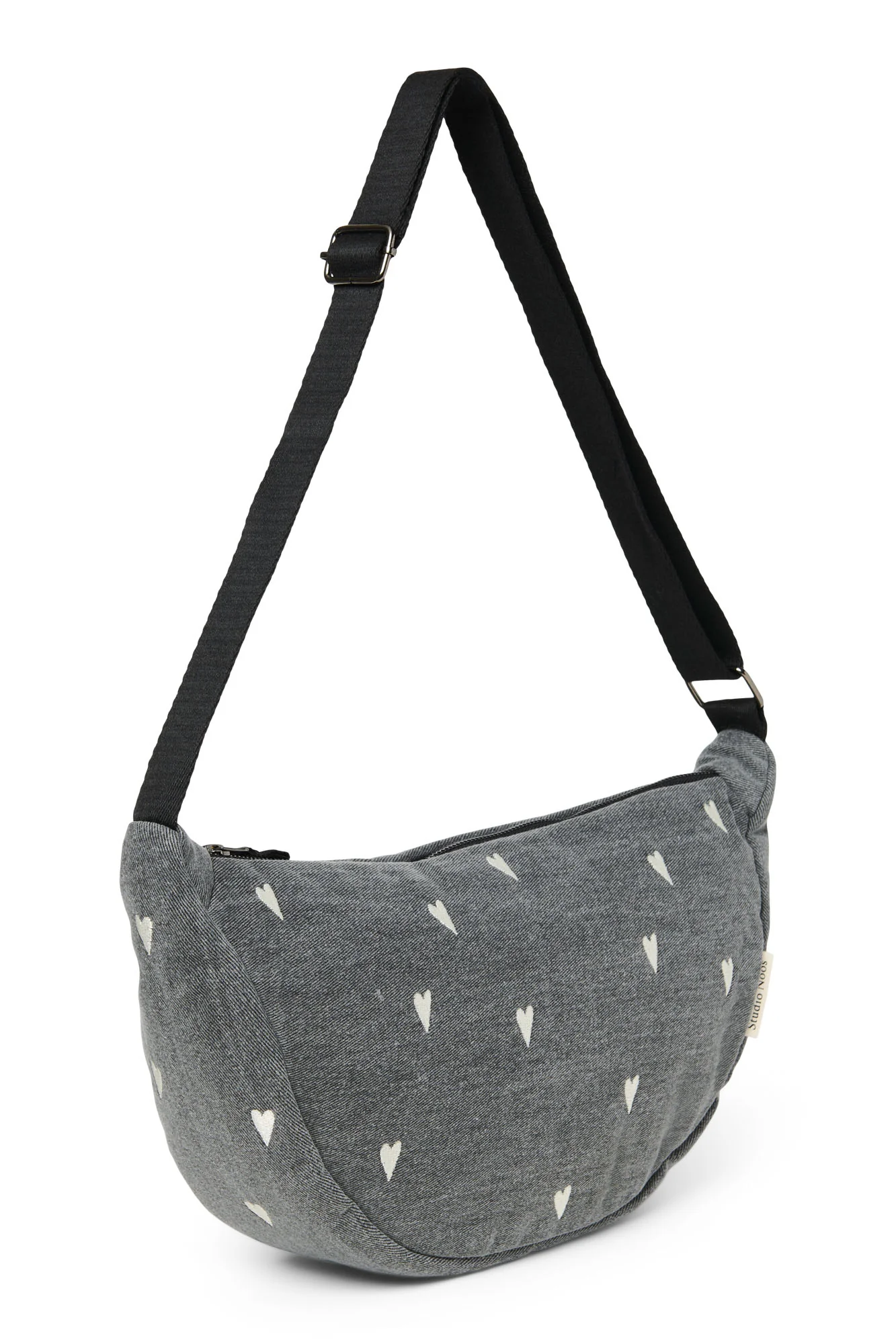 Studio Noos Gürteltasche für Erwachsene "Denim" Grey Hearts - Image 3